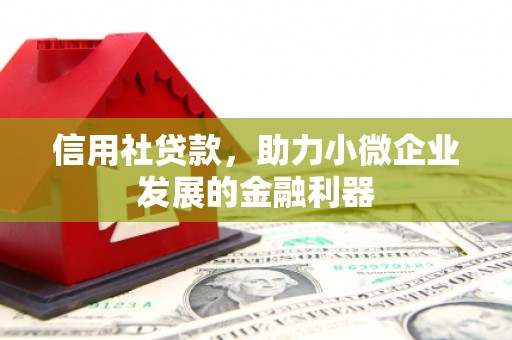 宣州信用社贷款，助力小微企业发展的金融利器